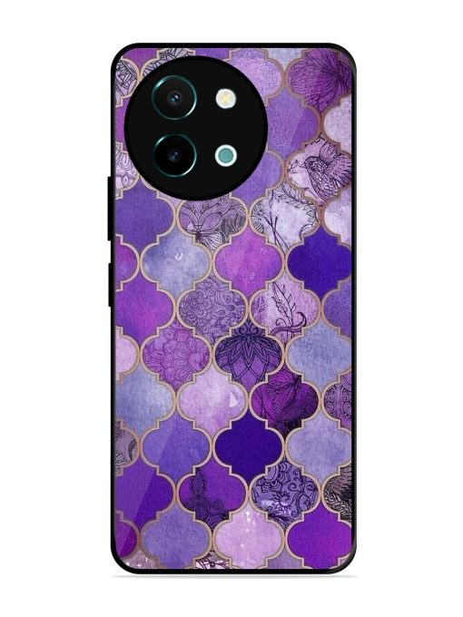 Purple Mosaic Magic Glossy Soft Edge Case for Vivo Y38 (5G)