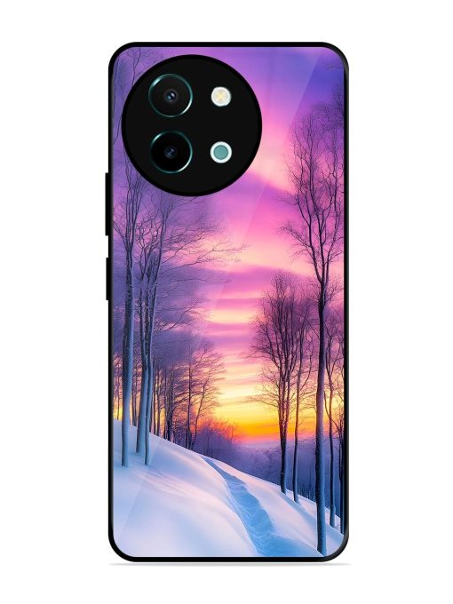 Winter'S Purple Haze Glossy Soft Edge Case for Vivo Y38 (5G) Chachhi