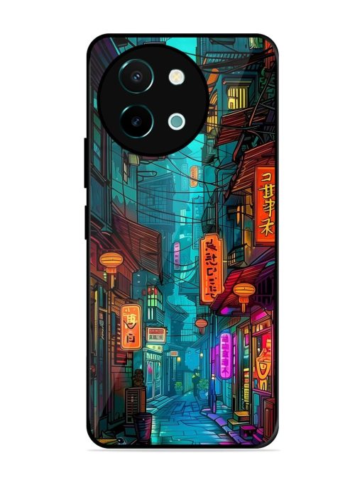 Neon Nightscape Glossy Soft Edge Case for Vivo Y38 (5G) Chachhi