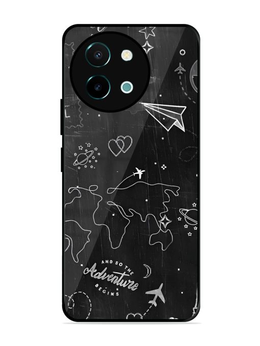 Wanderlust Sketchbook Glossy Soft Edge Case for Vivo Y38 (5G)