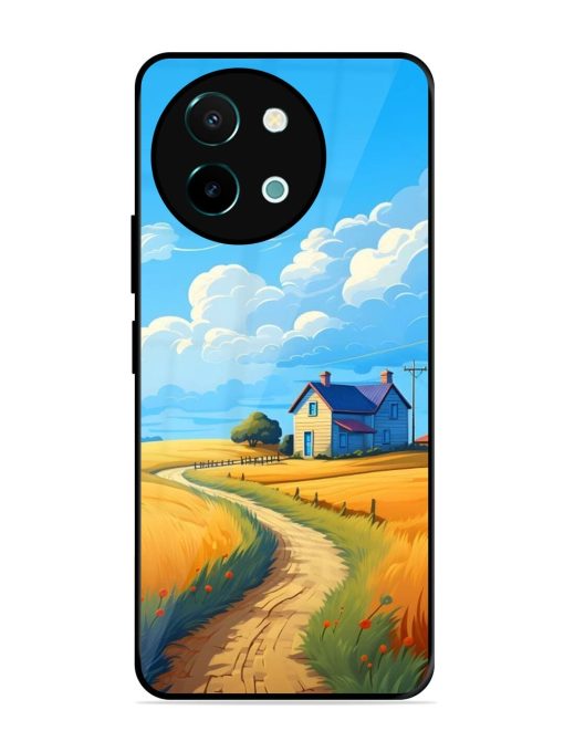 Countryside Cottage Glossy Soft Edge Case for Vivo Y38 (5G) Chachhi