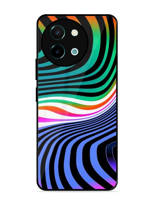 Psychedelic Waves Glossy Soft Edge Case for Vivo Y38 (5G) Chachhi