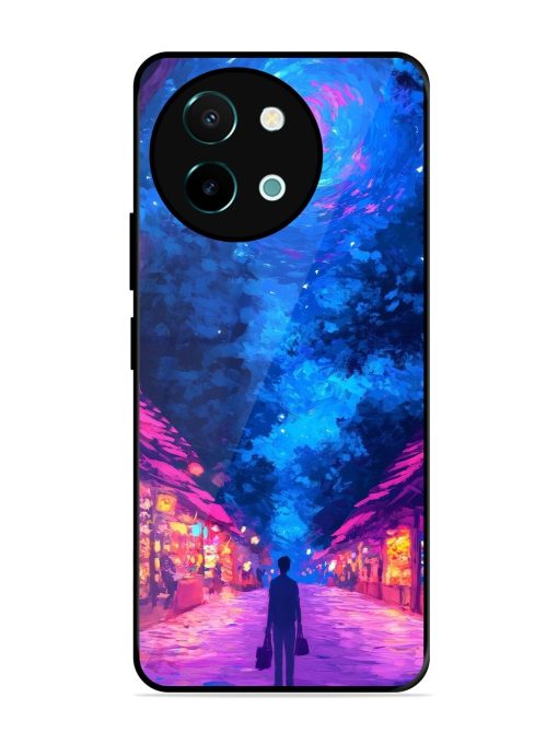 Neon Nightscape Glossy Soft Edge Case for Vivo Y38 (5G) Chachhi