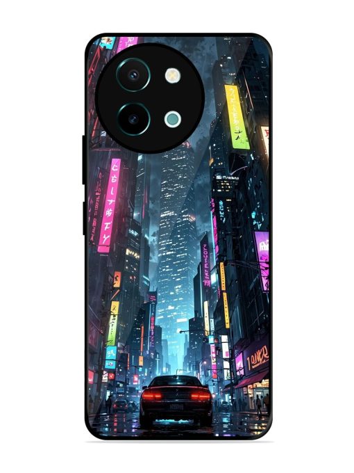 Neon Nightscape Glossy Soft Edge Case for Vivo Y38 (5G) Chachhi