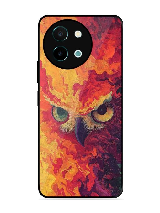 Fiery Owl Glossy Soft Edge Case for Vivo Y38 (5G) Chachhi