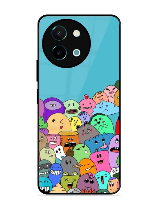 Monster Mash Glossy Soft Edge Case for Vivo Y38 (5G) Chachhi