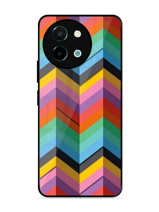 Colorful Zigzag Glossy Soft Edge Case for Vivo Y38 (5G) Chachhi