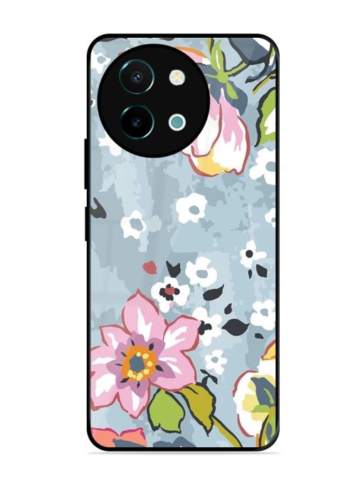 Floral Fantasy Glossy Soft Edge Case for Vivo Y38 (5G) Chachhi