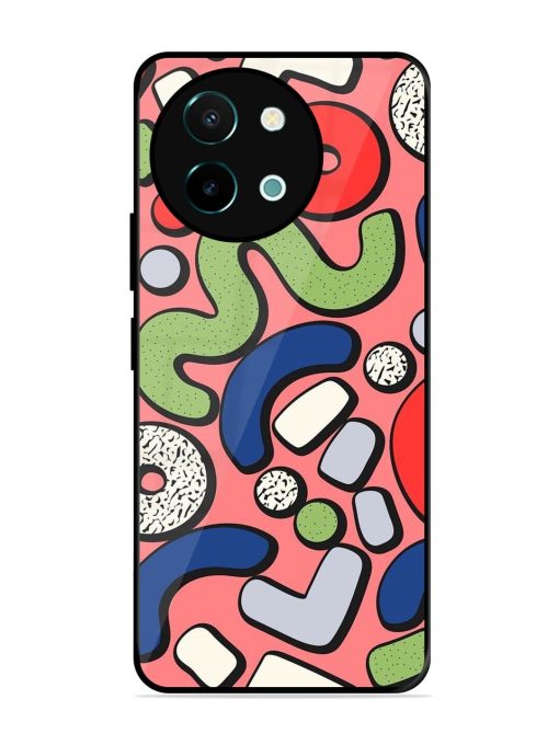 Groovy Geometric Shapes Glossy Soft Edge Case for Vivo Y38 (5G) Chachhi