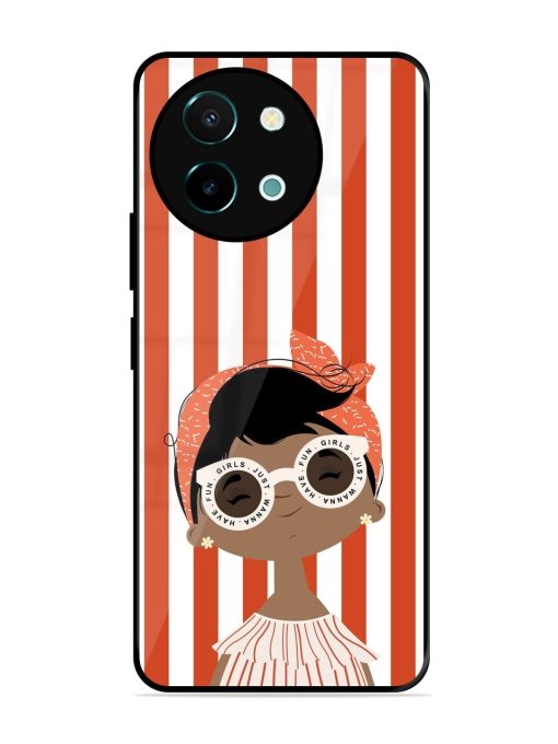 Girls Just Wanna Have Fun Glossy Soft Edge Case for Vivo Y38 (5G) Chachhi