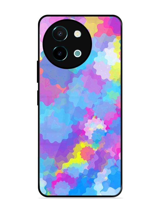 Psychedelic Cloud Burst Glossy Soft Edge Case for Vivo Y38 (5G) Chachhi