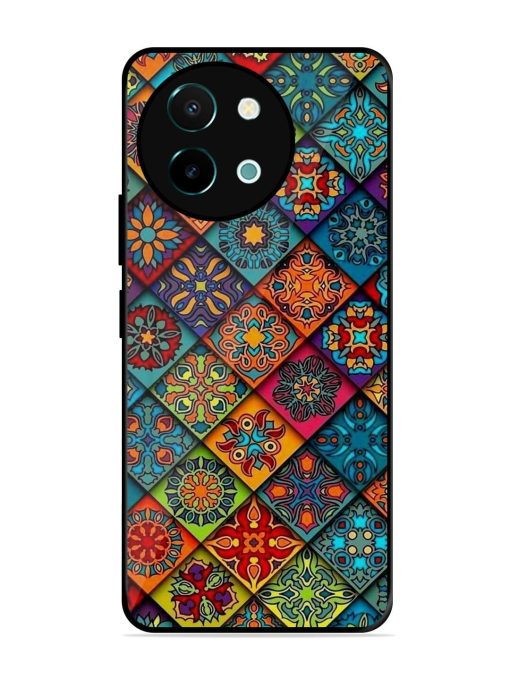 Patchwork Mandala Mosaic Glossy Soft Edge Case for Vivo Y38 (5G) Chachhi