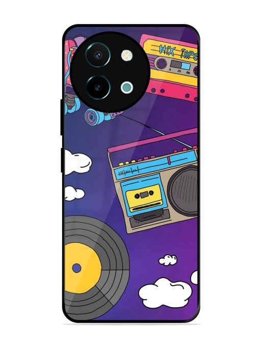 Retro Vibes Glossy Soft Edge Case for Vivo Y38 (5G) Chachhi