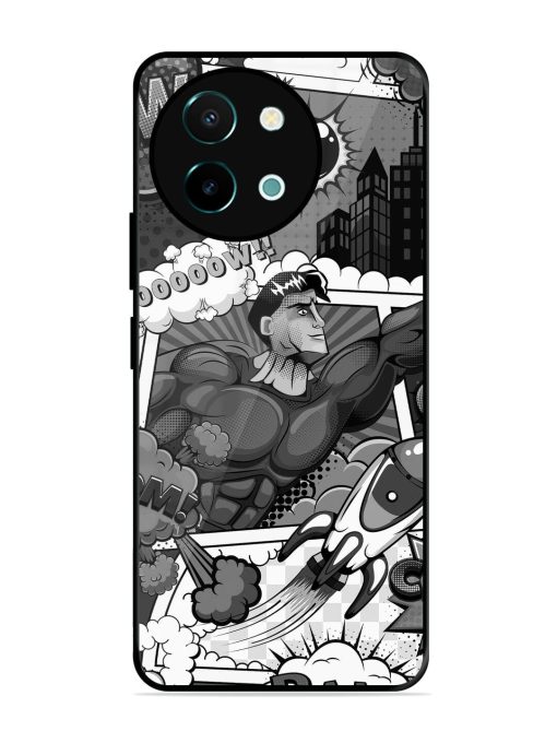 Comic Book Chaos Glossy Soft Edge Case for Vivo Y38 (5G) Chachhi