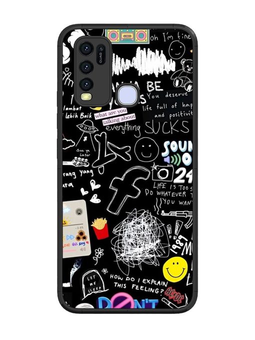 Doodle Diary Glossy Soft Edge Case for Vivo Y50 Chachhi