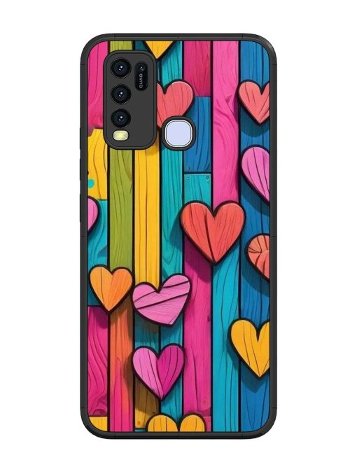 Rainbow Of Hearts Glossy Soft Edge Case for Vivo Y50