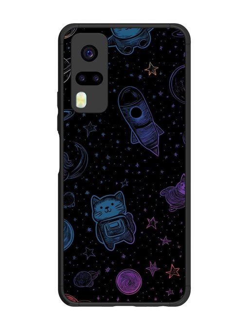 Cosmic Cat Chaos Glossy Soft Edge Case for Vivo Y51 Chachhi