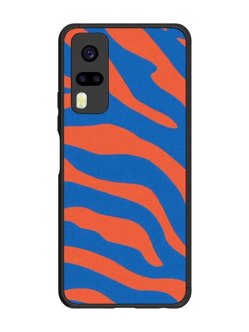 Zebra Stripes In Blue And Orange Glossy Soft Edge Case for Vivo Y51