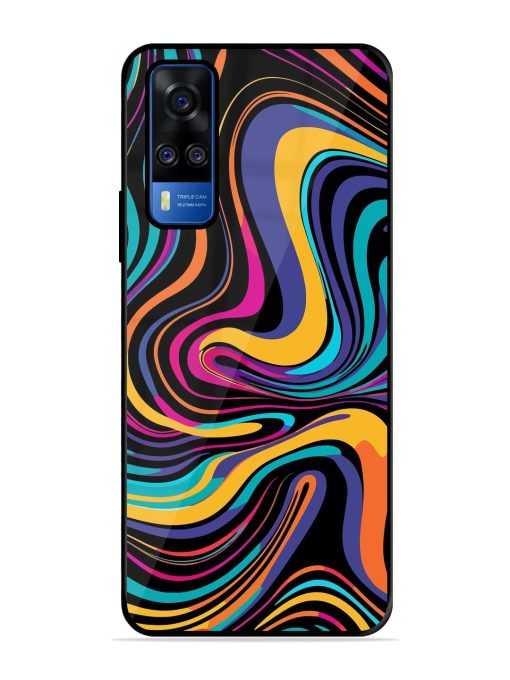 Psychedelic Swirl Glossy Soft Edge Case for Vivo Y51A Chachhi