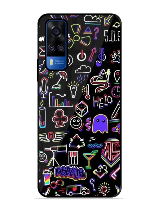 Neon Doodle Glossy Soft Edge Case for Vivo Y51A Chachhi