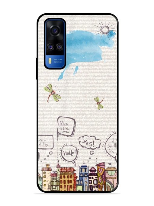 Doodle City Glossy Soft Edge Case for Vivo Y51A Chachhi