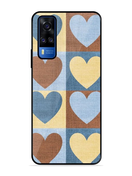 Hearts On Canvas Glossy Soft Edge Case for Vivo Y51A Chachhi