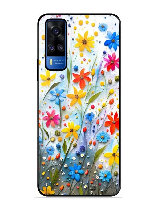 Vibrant Floral Glossy Soft Edge Case for Vivo Y51A Chachhi