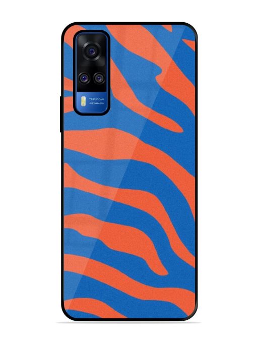 Zebra Stripes In Blue And Orange Glossy Soft Edge Case for Vivo Y51A Chachhi