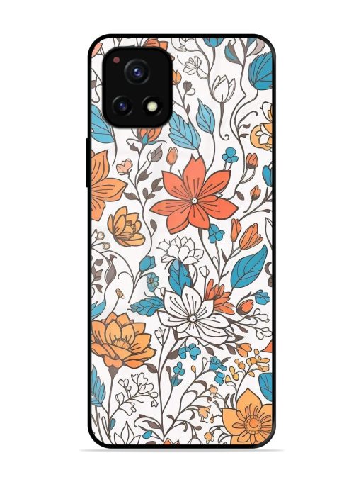 Floral Symphony Glossy Soft Edge Case for Vivo Y52S Chachhi