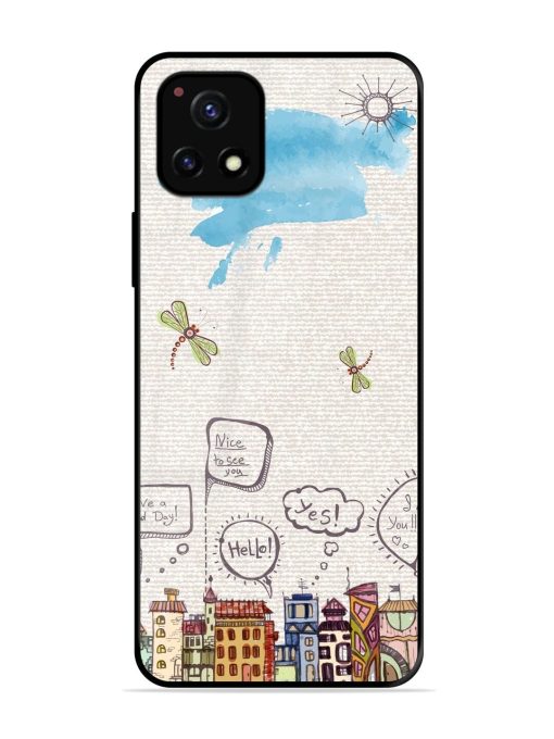 Doodle City Glossy Soft Edge Case for Vivo Y52S Chachhi