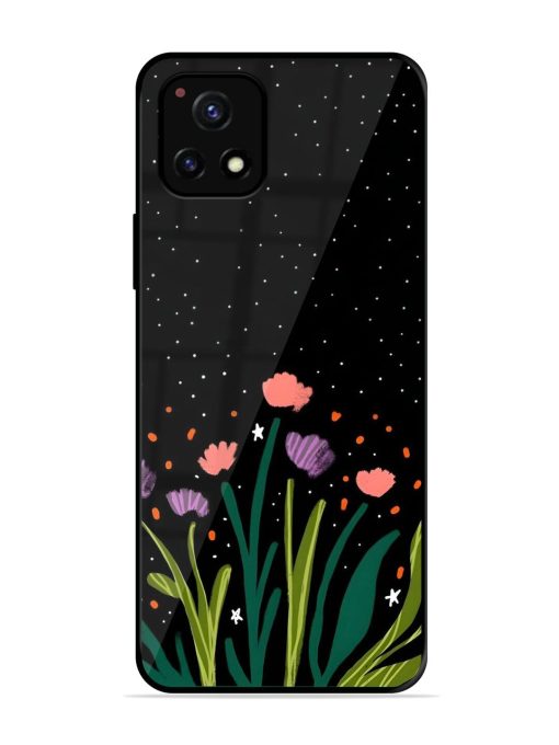 Midnight Bloom Glossy Soft Edge Case for Vivo Y52S Chachhi