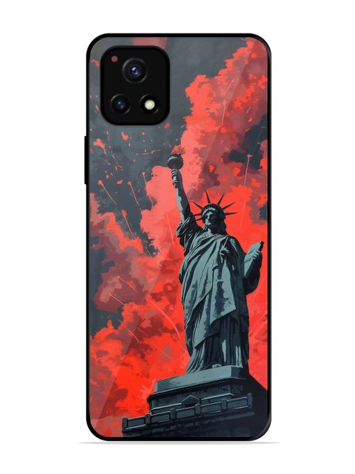 Lady Liberty'S Firework Finale Glossy Soft Edge Case for Vivo Y52S Chachhi