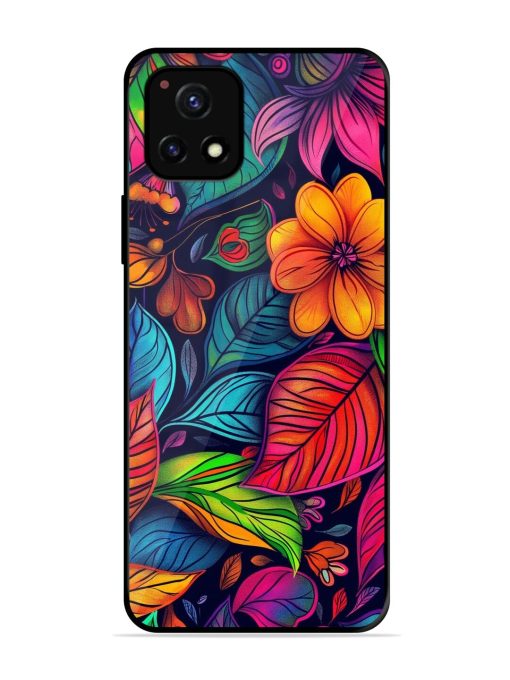 Rainbow Of Blooms Glossy Soft Edge Case for Vivo Y52S Chachhi