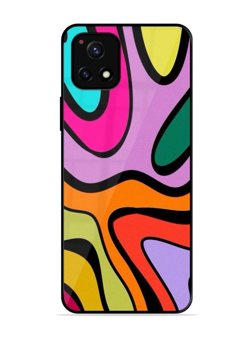 Groovy Swirls Glossy Soft Edge Case for Vivo Y52S Chachhi