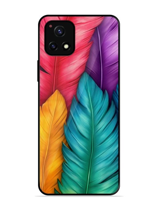 Rainbow Feathers Glossy Soft Edge Case for Vivo Y52S