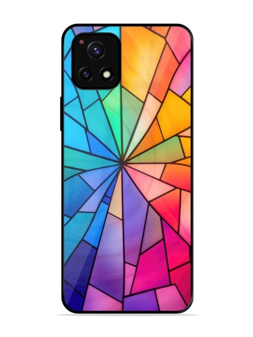 Stained Glass Kaleidoscope Of Colors Glossy Soft Edge Case for Vivo Y52S Chachhi