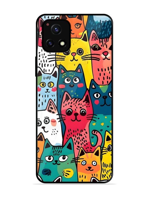 Feline Frenzy Glossy Soft Edge Case for Vivo Y52S Chachhi