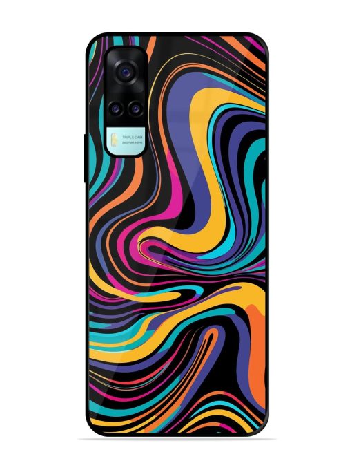 Psychedelic Swirl Glossy Soft Edge Case for Vivo Y53S Chachhi