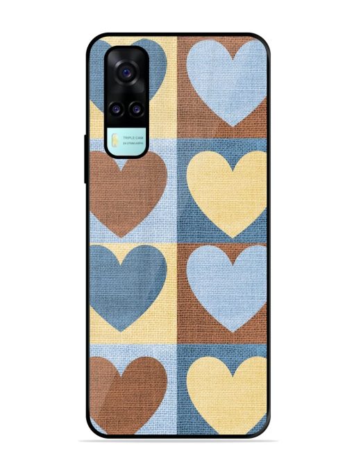 Hearts On Canvas Glossy Soft Edge Case for Vivo Y53S Chachhi