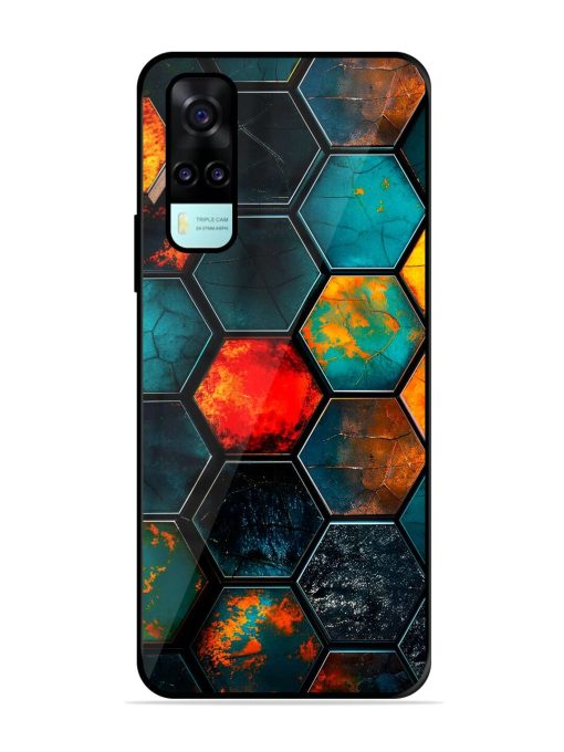 Hexagon Hive Glossy Soft Edge Case for Vivo Y53S Chachhi