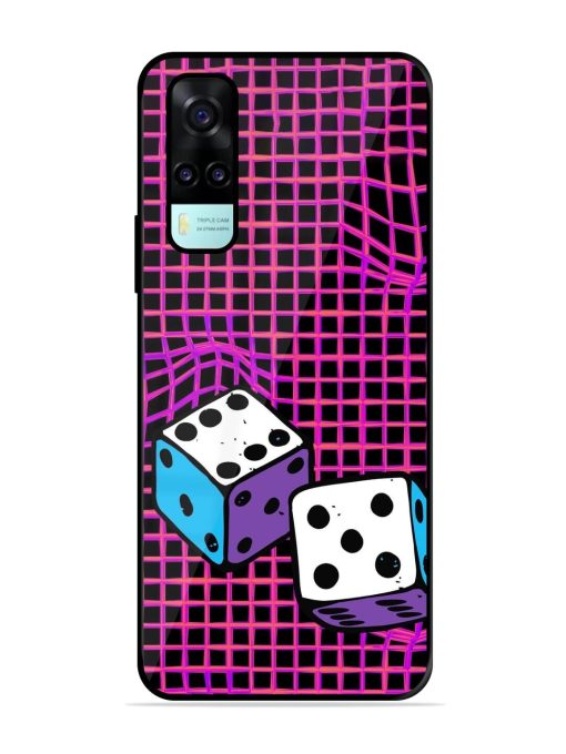 Glitched Dice Glossy Soft Edge Case for Vivo Y53S