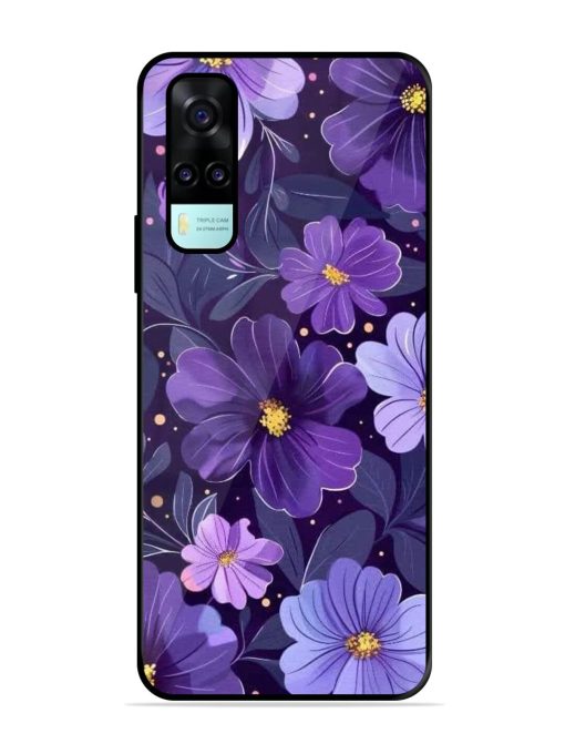 Purple Paradise Glossy Soft Edge Case for Vivo Y53S Chachhi