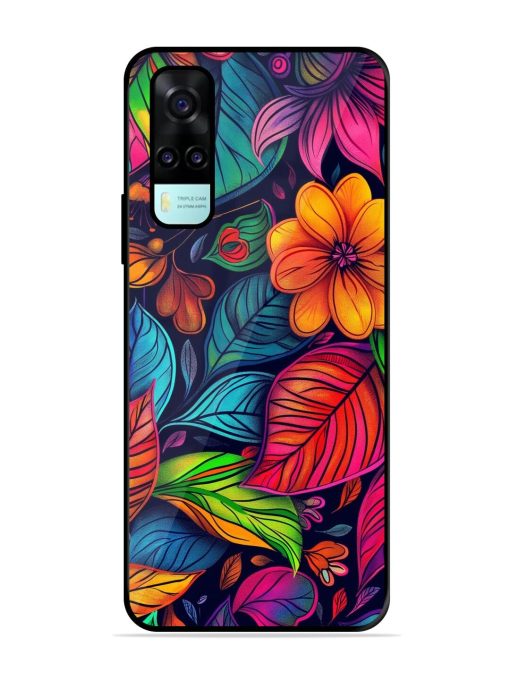 Rainbow Of Blooms Glossy Soft Edge Case for Vivo Y53S