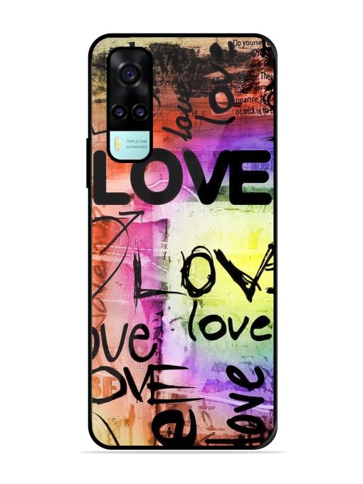 Love Graffiti Glossy Soft Edge Case for Vivo Y53S Chachhi