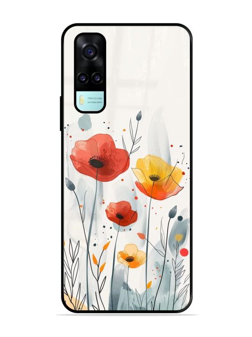 Poppy Fields Glossy Soft Edge Case for Vivo Y53S Chachhi