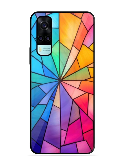 Stained Glass Kaleidoscope Of Colors Glossy Soft Edge Case for Vivo Y53S Chachhi