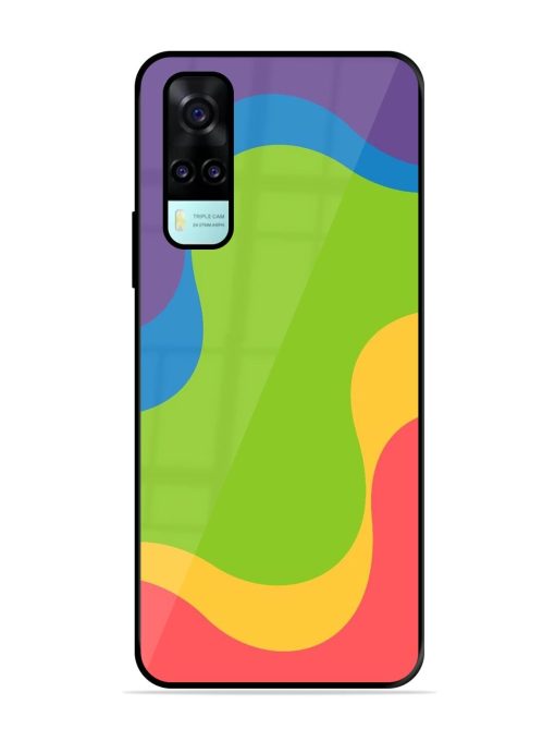 Wavy Rainbow Wonderland Glossy Soft Edge Case for Vivo Y53S Chachhi