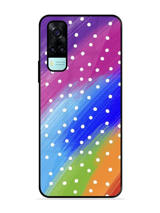 Rainbow Polka Dot Dream Glossy Soft Edge Case for Vivo Y53S Chachhi