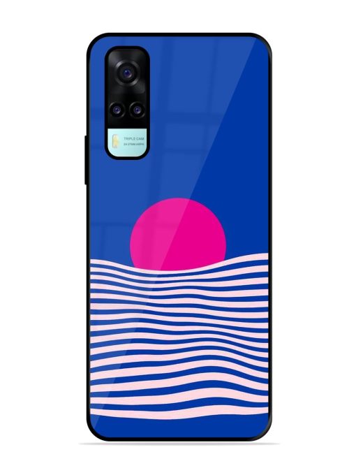 Pink Sunset Over Blue Waves Glossy Soft Edge Case for Vivo Y53S Chachhi