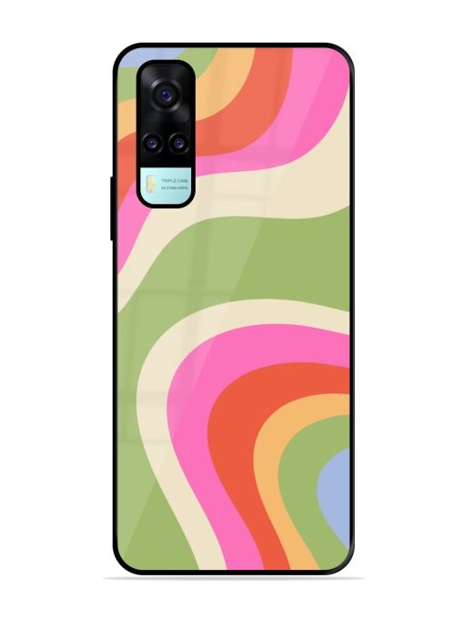 Wavy Rainbow Wonderland Glossy Soft Edge Case for Vivo Y53S Chachhi